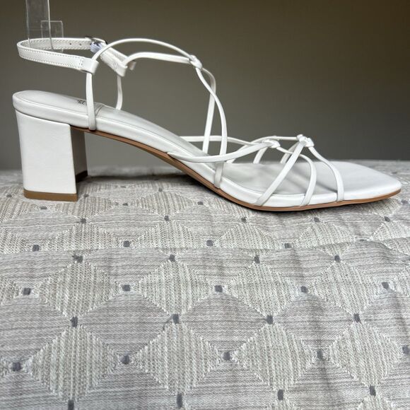 Jeffrey Campbell White Patent Leather Strappy Heeled Sandals Women US 9 Casual - Picture 3 of 14